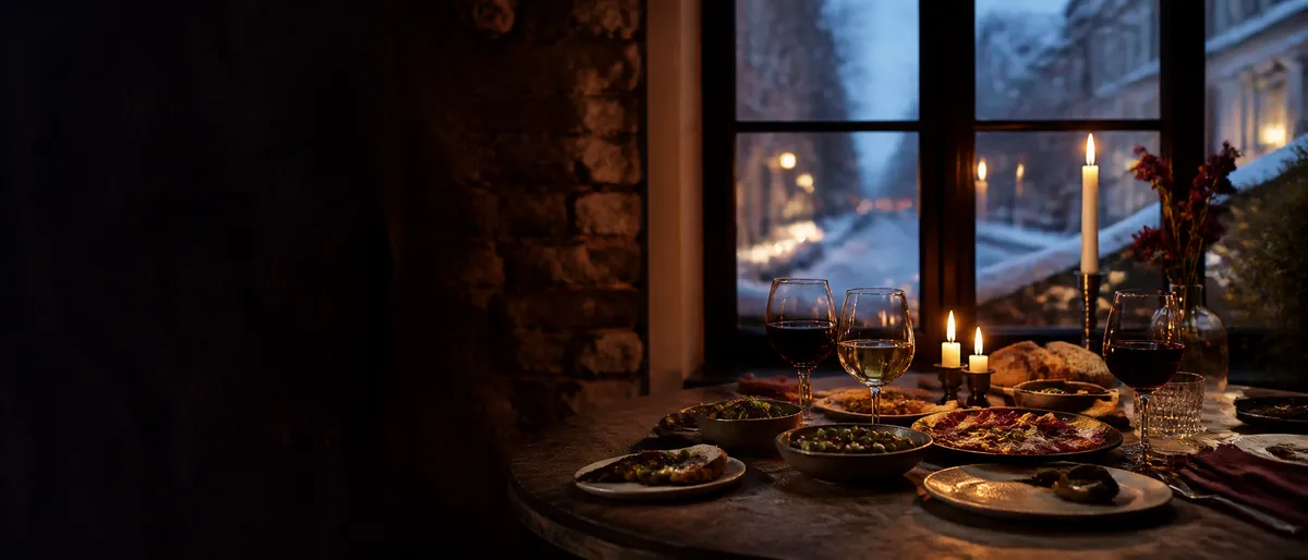 Dukning i varm nordisk bistromiljö
